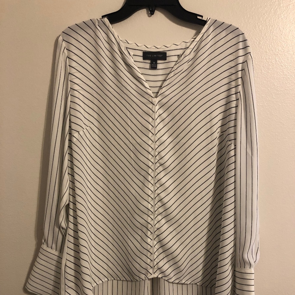 Striped business casual blouse